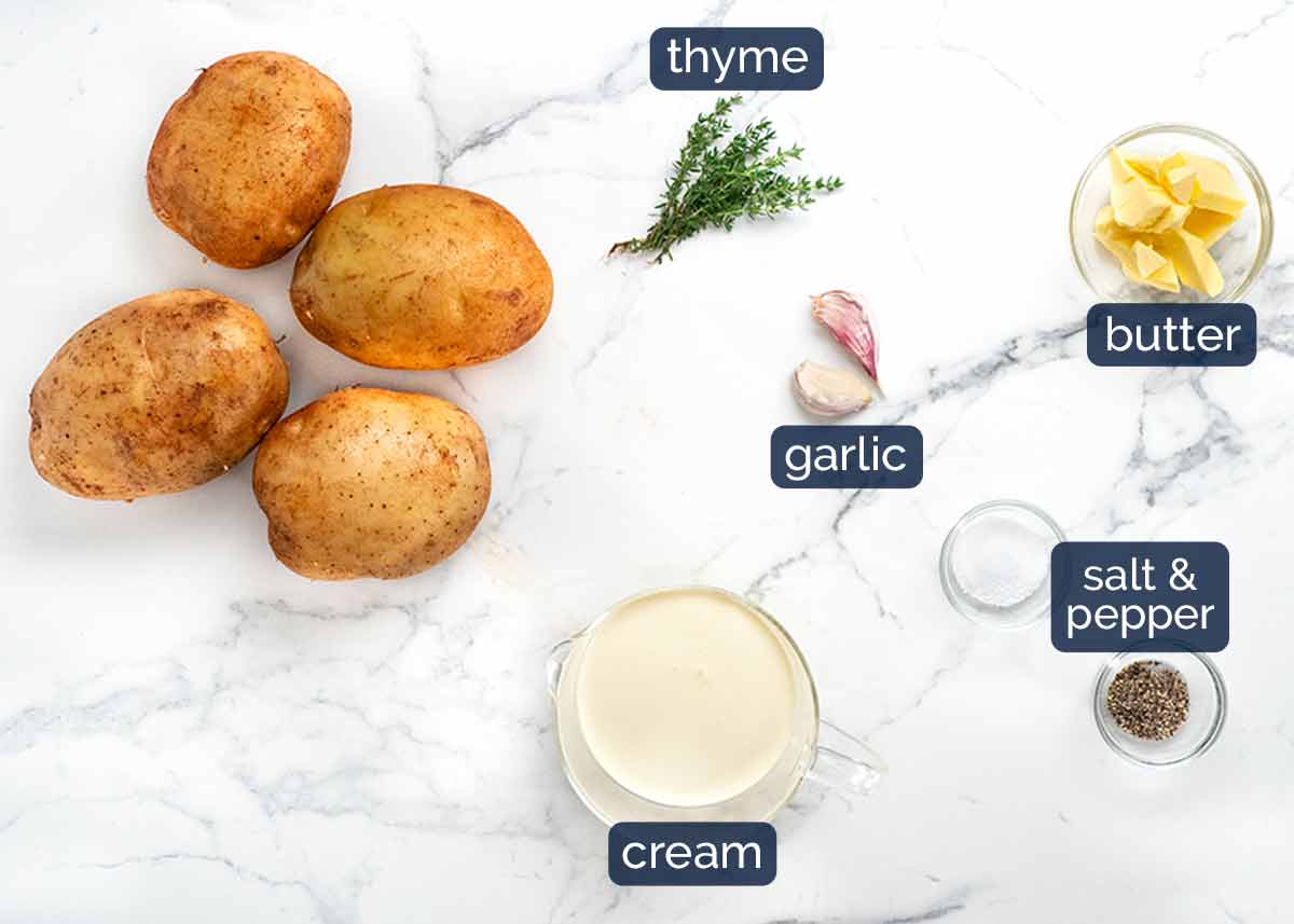 Ingredients in Brie Dauphinoise Potatoes
