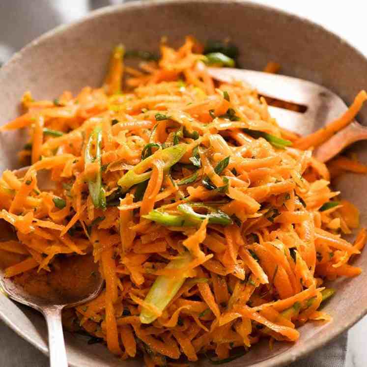 Bowl of Carrot Salad ready to be served