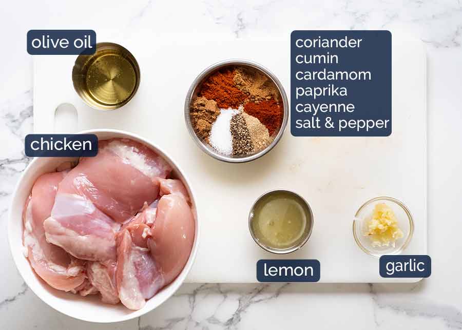 Ingredients in Chicken Shawarma
