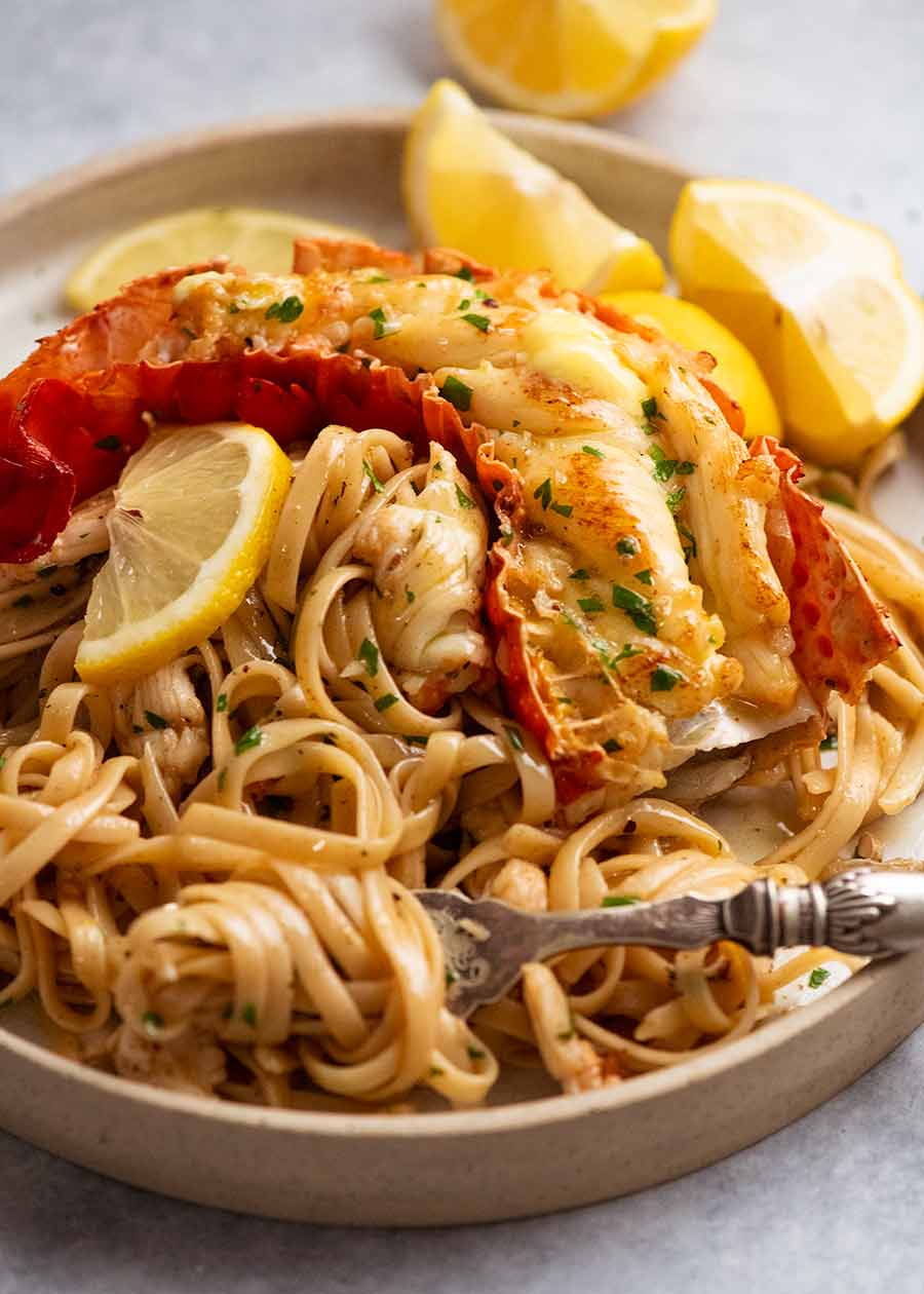 Lobster Pasta with Garlic Butter