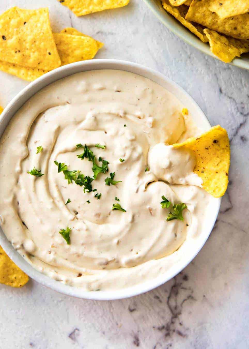 Easy French Onion Soup Dip - throwback from the 80's I'll never stop making, made with French Onion Soup Mix. recipetineats.com