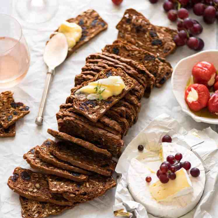 Homemade Gourmet Crackers with Cranberries - simple to make, tastes way better and costs less than 20% that buying these at gourmet stores! Fantastic crackers for creamy cheeses, especially blue cheese. recipetineats.com