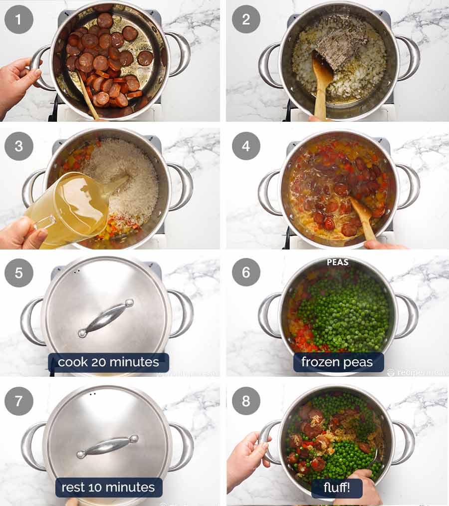 How to make One Pot Smoked Sausage and Rice