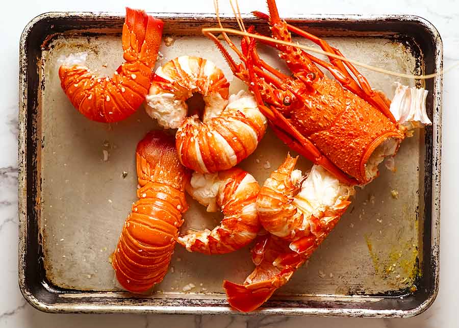 Lobster meat removed from shell