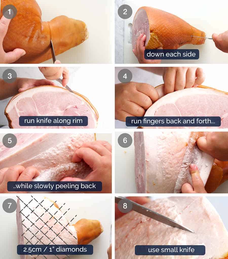 How to remove ham rind (ham skin)