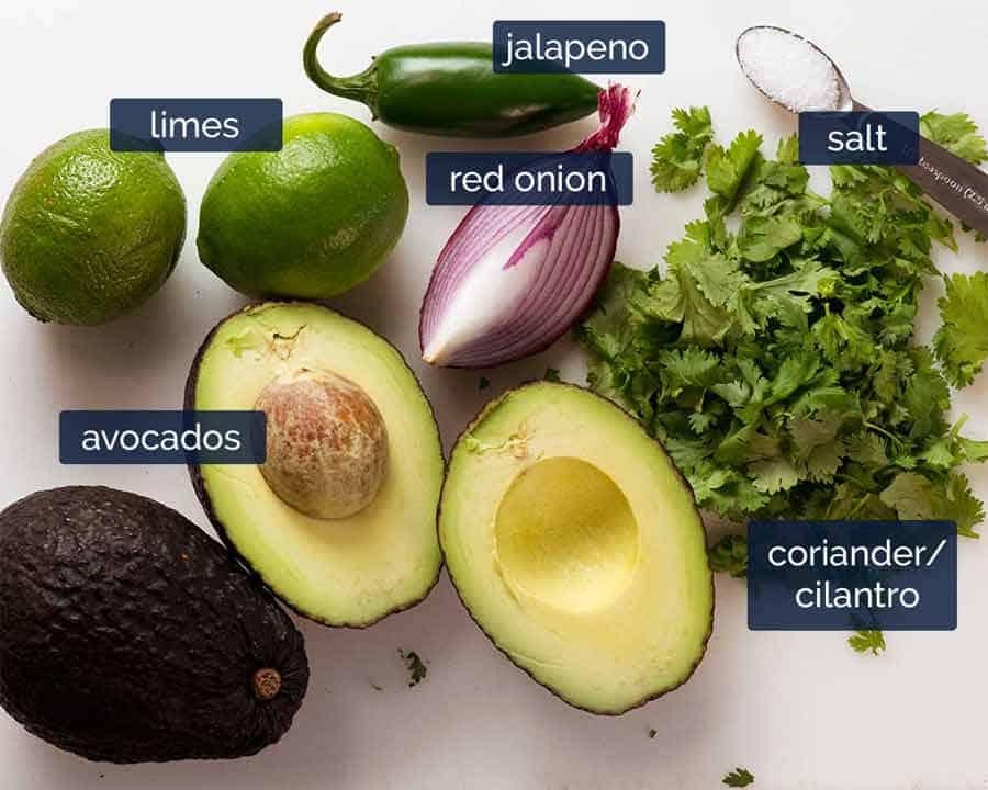 Ingredients for Guacamole