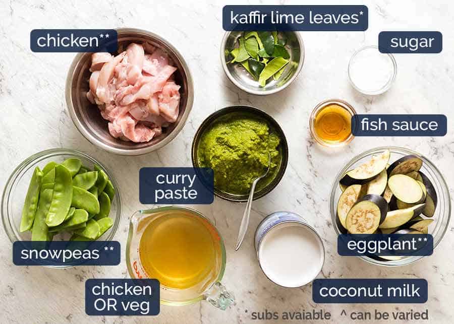 Ingredients in Thai Green Curry