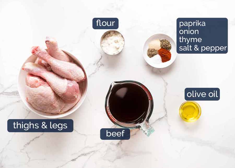 Ingredients in Gravy Baked Chicken