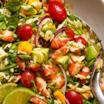 Prawn Mango Avocado Salad with Risoni