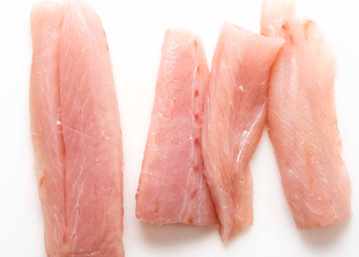 Raw kingfish for Ceviche