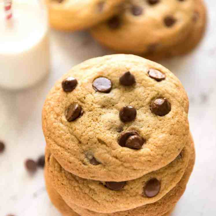 Miracle SOFT Chocolate Chip Cookies that are almost impossibly easy - no creaming butter, no beater, no refrigeration, no rolling dough. These are magical! recipetineats.com