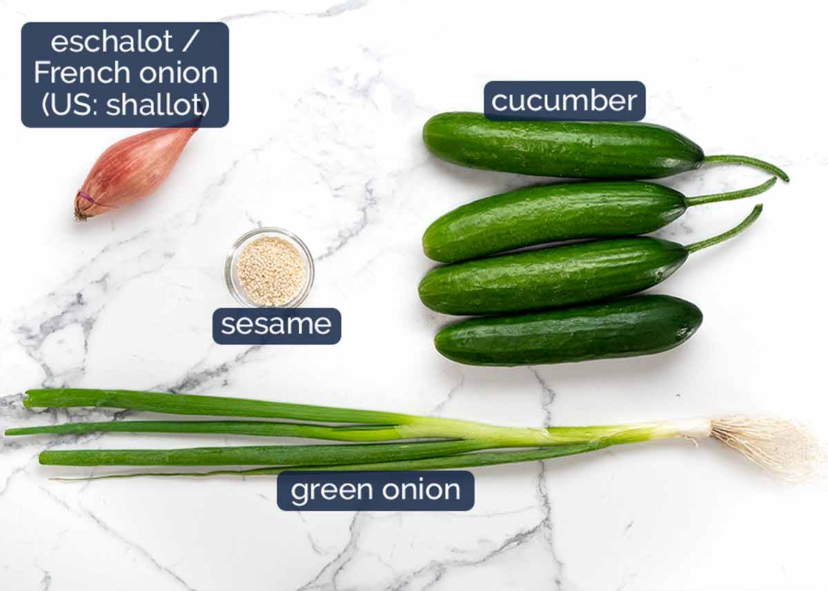 Ingredients in Spicy Cucumber Salad