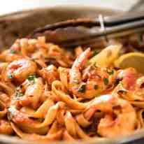 Spicy Chilli Prawn Pasta (Shrimp) - A super quick 15 minute meal with a secret ingredient that makes all the difference! recipetineats.com