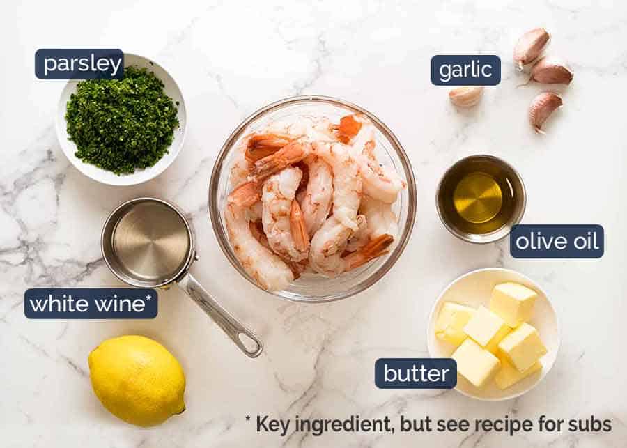 What goes in Garlic marinade for Garlic Prawns - garlic, olive oil, salt and pepper